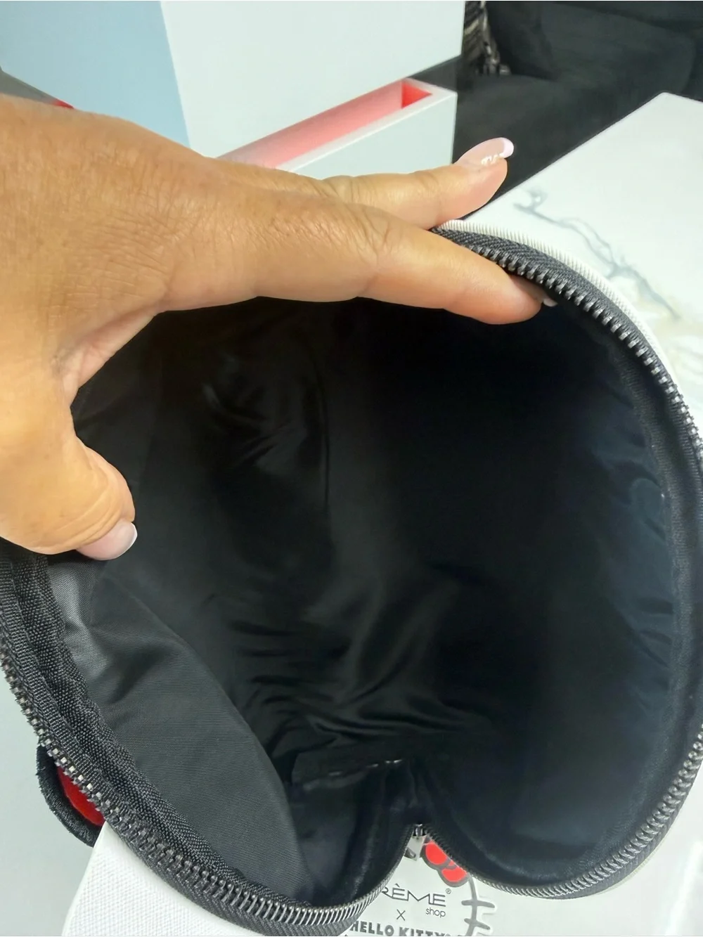 Hello Kitty crème shop cosmetic bag new